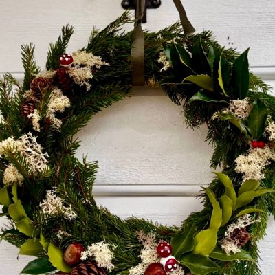 forside nettside krans vinter